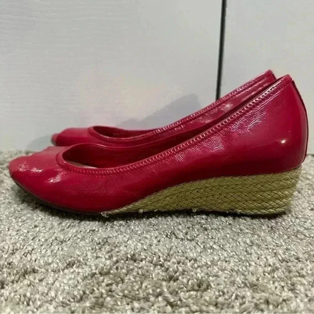 Cole Haan Red Espadrille Wedge Flats